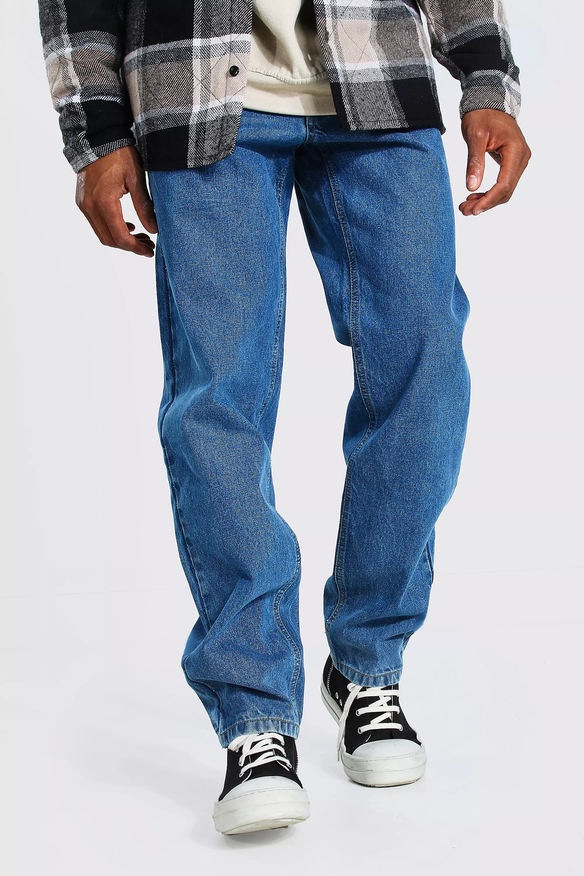 Relaxed Fit Rigid Jeans | boohooMAN UK